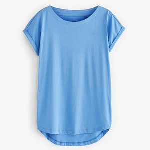 T-shirt de yoga pour femmes en coton extensible, personnalisable avec logo, prix usine, prêt à expédier - Product Image 1