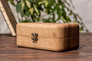 Solid Walnut Watch Box 10 Slot Watch Organizer Jewelry Storage Glass or Wooden Lid Monolithic Wood <b>Display</b> <b>Case</b> for Men - Product Image 1