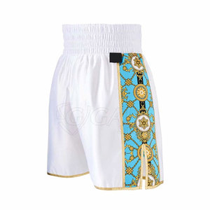 Shorts de boxe en vente directe d'usine, durables, 100% polyester, séchage rapide, respirants, logo sur le devant, couleur personnalisée, design pour adultes unisexe - Product Image 2
