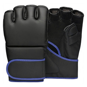 ถุงมือชกมวย MMA ขนาด 8 ออนซ์ แบบกำหนดเอง ทำจากหนัง PU สำหรับฝึกซ้อมและต่อยกระสอบทราย พร้อมสายรัดแบบตีนตุ๊กแก - Product Image 4