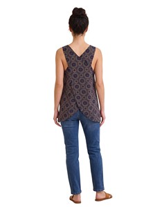 Camiseta sin mangas con cuello en V para mujer, estampado geométrico, corte holgado, informal, primavera-verano, tejido transpirable - Product Image 4