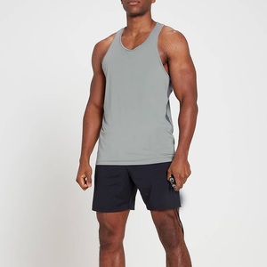 Camiseta sin mangas para hombre, estilo deportivo, para gimnasio, culturismo, fitness, color liso, de fábrica. - Product Image 2