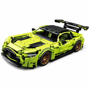 1466 pièces 1:12 Supercar noire de course en blocs de construction en plastique, jouet DIY, cadeau unisexe pour anniversaire 8618A Voitures - Product Image 1
