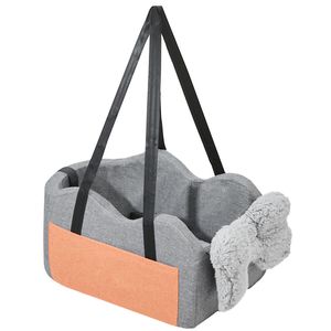 Seggiolino rialzato per cani di piccola taglia da posizionare sul bracciolo centrale dell'auto, con guinzaglio a clip e coprisedile posteriore per animali domestici, dotato di caratteristiche regolabili - Product Image 1