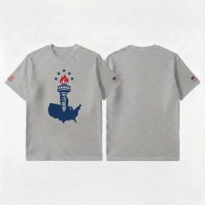 Camiseta estampada de manga corta para hombre, estilo urbano, holgada, a la moda para jóvenes, camisetas para hombre - Product Image 4