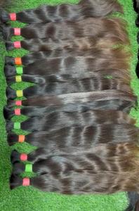 ผมต่อแบบเวฟธรรมชาติสีดำอินเดียแท้ เกรด Remy  แบบ Double Drawn  ทอสองชั้นด้วยเครื่องจักร  สำหรับต่อผม - Product Image 3