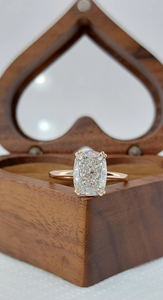 2 carat Women's Rose Gold Cushion Brilliant Cut Diamond Solitaire Engagement <b>Ring</b> Classic Style Diamond Jewelry luxury - Product Image 6
