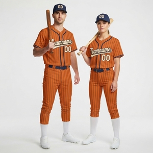 Custom Baseball Jersey Uniform Sublimation Printed <b>Mesh</b> Breathable Plus Size Short Sleeve Unisex Baseball Jersey Sets - Product Image 2