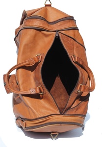 New Arrival Luxury leather Duffle Bag Adjustable <b>Strap</b> Zipper Closure Large Capacity Multi-Function for Travel Daily - Product Image 4