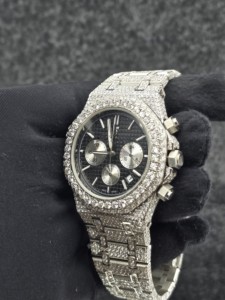 Luxury Women's Stainless Steel Diamond Encrusted <b>Chronograph</b> Watch 41mm <b>Automatic</b> Mechanical Limited Edition Analog Sapphire - Product Image 4