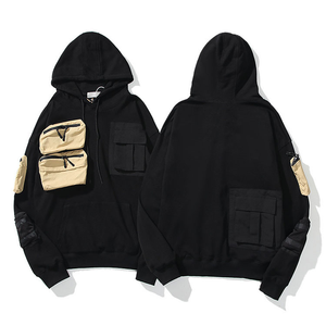 Pull à Capuche en Polyester en Gros, Nouveau Modèle Multicolore Tendance, Sweat à Capuche Personnalisable avec Logo, Coupe Ample pour Homme, Polaire Vintage avec Poche, Séchage Rapide - Product Image 3