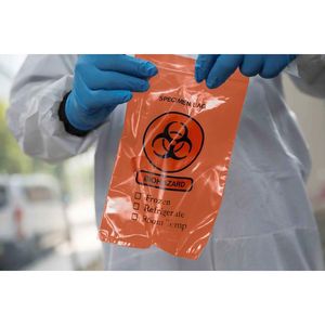 Pack 1000 Rouge Opaque 6X9 Sacs de transfert d'échantillons à fermeture éclair 3 murs en polyéthylène 2 Mil Plastique de stockage de santé pour les infirmières imprimées - Product Image 6