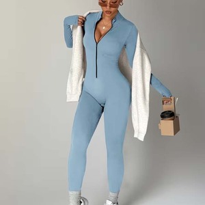 Mono Deportivo de Manga Larga con Cierre para Mujer, Forrado de Felpa, Cálido, Ajustado, Elegante, para Gimnasio, Entrenamiento, Fitness y Uso Diario - Product Image 3