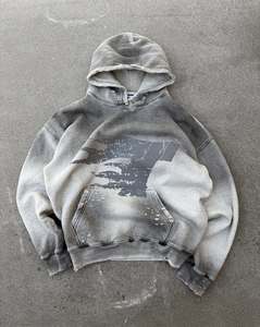 เสื้อฮู้ดดี้แบบสวมหัวทรงโอเวอร์ไซส์ ปักลายกราฟิก สตรีทแวร์ ผ้าฝ้ายฟลีซ หนานุ่ม ใส่ได้ทั้งผู้ชายและผู้หญิง ขายส่ง - Product Image 5