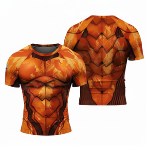 เสื้อแรชการ์ดแบบรัดรูป ดีไซน์ใหม่ล่าสุดปี 2026 ผลิตจากโพลีเอสเตอร์ผสมสแปนเด็กซ์ ระบายเหงื่อได้ดี แห้งไว แขนสั้น เหมาะสำหรับปั่นจักรยาน - Product Image 5