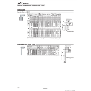 Modèle de raccord à une touche SMC Pneumatics KQ2LF08-01A produit générique - Product Image 1