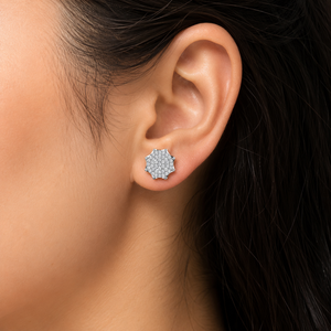 Boucles d'oreilles clous en diamants naturels ronds de 0,35 TCW |   Boucles d'oreilles à visser en or 14 carats |   Cadeau de bijoux élégants et raffinés pour femmes - Product Image 2