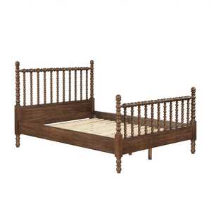 Modern Solid Wood Spindle <b>Bed</b> Frame <b>Rustic</b> Farmhouse Custom Size Wooden <b>Bed</b> Frame - Product Image 3