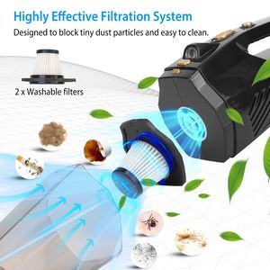 Aspiradora Inalámbrica de Mano para Auto de 120W 8000PA DC 12V, Plumero para Limpieza Interior de Automóviles y Hogares - Product Image 3