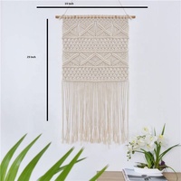 Nouvelles tentures murales en macramé tissées à la main, couleur naturelle, design traditionnel, décoration murale de Noël en coton pour la maison