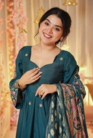 Dernière collection FATEMA FASHION Modèle FFSRK5205FN Costume de mariage prêt-à-porter entièrement cousu Broderie pure en Chinnon Indien