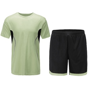 Conjunto de Uniforme de Tenis Transpirable para Hombre, Camiseta y Pantalones Cortos de Secado Rápido, Ropa Deportiva para Entrenamiento Profesional y Fitness - Product Image 1