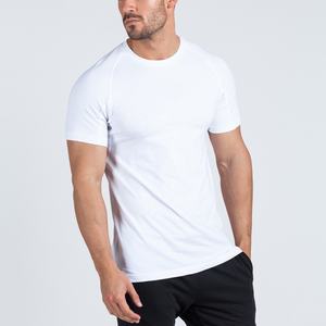 T-shirt décontracté d'été en coton 100% tricoté, style simple, manches courtes, coupe ample, 180g, respirant et infroissable, vente en gros - Product Image 1