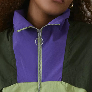 Veste à capuche réfléchissante verte pour homme avec fermeture éclair, vêtement décontracté pour l'extérieur, saison automne, en nylon - Product Image 5