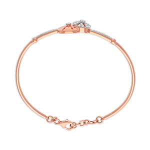 Floral Blossom Diamond Centerpiece <b>Bangle</b> <b>Bracelet</b> - Product Image 2