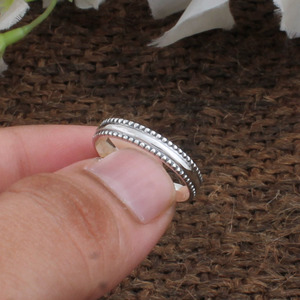 Wholesale 925 Sterling Silver <b>Beaded</b> Band Ring Dotted Minimalist Stacking Ring for Women Fine Jewelry Factory Price - Product Image 6