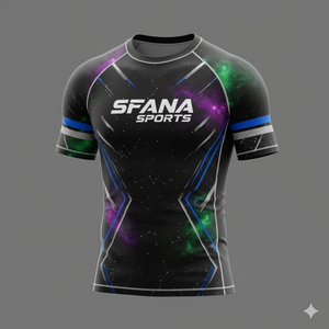 Unisex MMA Rashguard Athletic <b>Compression</b> <b>Shirt</b> Full Sleeve UPF50+ Breathable Quick Dry Eco-Friendly 100% Polyester SFANA SPORTS - Product Image 5