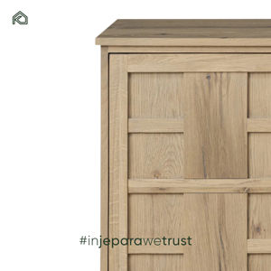 Aparador Moderno de Lujo para Dormitorio y Cocina, Mueble de Esquina para Sala de Estar, Gabinete de Almacenamiento de Madera de Teca con Doble Puerta para Hotel y Hogar - Prabu - Product Image 4