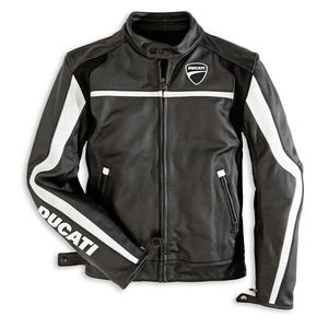 Ducati Motorcycle Leather <b>Racing</b> <b>Jacket</b> Windproof Heat-Transfer Printed Full Sleeve 220g Unisex Adults - Product Image 1