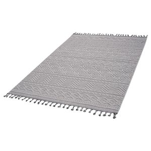 Collezione LOOM and LUXE Tappeto per interni/esterni 5X7 Design geometrico bianco - Product Image 3
