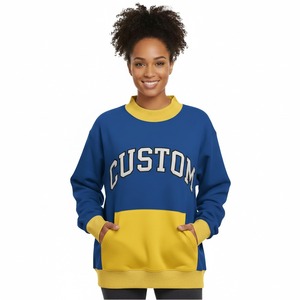 Sudadera de Invierno de Alta Calidad para Mujer, Cuello Alto, Manga Larga, Talla Grande, con Logotipo Frontal, Forro Polar, 100% Algodón - Product Image 1