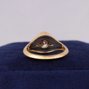 Bague de fiançailles de luxe en or jaune avec diamant taille ovale, style classique pour femme, diamant de laboratoire certifié IGI, 14 carats, 1 à 6 carats, bijoux - Product Image 1