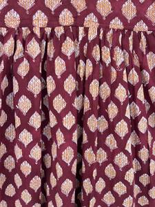 Vestido Mini sin Mangas para Mujer, 100% Algodón, Estampado Floral Color Granate, Cierre de Botones al Frente, Corte en A, Estilo Boho, Ropa de Boutique para Verano - Product Image 5