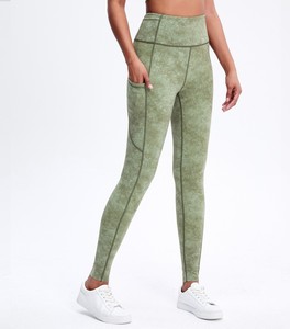 Naked <b>Pockets</b>, European and American Sports <b>Leggings</b>, High Waist, Hip Lifting, Running, Elastic Fitness, Quick Drying Yoga Pants - Product Image 3