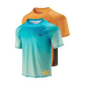 เสื้อแรชการ์ดพิมพ์ลายดิจิทัลขายดี คอโอ แขนสั้น UPF50+ ระบายอากาศ ป้องกันแบคทีเรีย เป็นมิตรกับสิ่งแวดล้อม น้ำหนักเบา - Product Image 1