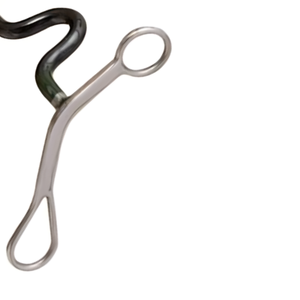 Bocado de acero inoxidable para caballo con boquilla de goma negra para equitación, bocados resistentes y ligeros para caballos - Product Image 3