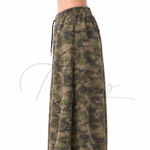 2026 Latest Design Women's High Quality Cotton French Terry Street Wear Loose Jogger Camo Sweatpants with Straight <b>Trousers</b> - Product Image 4