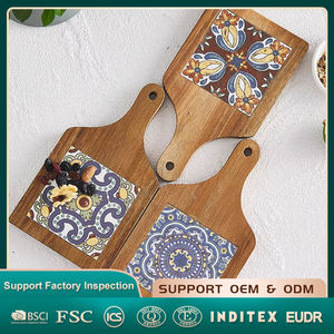 Plato de Servir Rectangular de Madera de Acacia con Diseño Vintage ALTAMASH CRAFT, con Orificio para Colgar, Decoración Esmaltada, Apto para Lavavajillas, Personalizable - Product Image 3