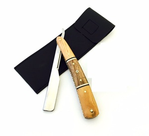 Professional Barber Folding Shaving <b>Razor</b> Gold <b>Single</b> Half <b>Blade</b> Straight Edged <b>Razors</b> with Custom Logo - Product Image 2