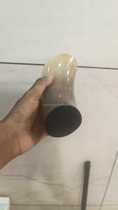 Vasos de café de vidrio de cuerno vikingo de alta calidad de la India estilo Animal pulido con base de resina - Product Image 3