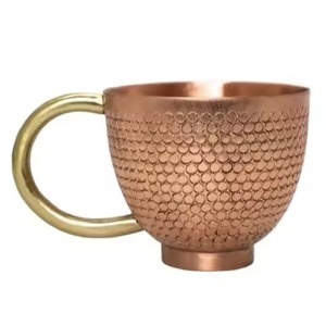 Solid Copper Mug Moscow Mule Cup Strong Build Drinkware for Bar Kitchen Restaurant Daily <b>Beverage</b> <b>Serving</b> - Product Image 5