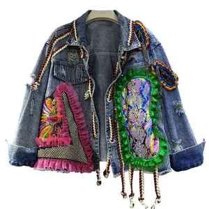 Newest Style Lady <b>Jean</b> <b>Jacket</b> Long Sleeve Woman Denim <b>Jacket</b> Women Clothing <b>Black</b> Quantity Custom Coat Cotton Blue OEM Pockets - Product Image 1