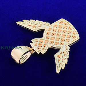 Lab Grown Money <b>Bag</b> Pendant With Wings Iced Out Lab Grown Diamond Hip Hop Charm 925 Silver <b>Filled</b> Men's Jewelry - Product Image 4