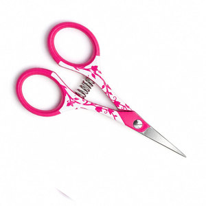 CISEAUX DE COIFFURE SHEARS BEAUTY, rose, à fleurs, en acier inoxydable, lame tranchante, pour droitiers, pliables, sécurité, manche court, pour la coiffure - Product Image 2