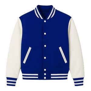 Blouson universitaire homme dernière tendance, style Letterman, avec manches en similicuir, qualité supérieure, très demandé - Product Image 5