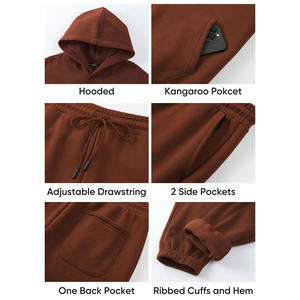 Conjunto Deportivo Informal Premium de Felpa de Algodón para Hombre, Personalizado, Marca Privada, Fabricante de Ropa Deportiva OEM ODM - Product Image 5